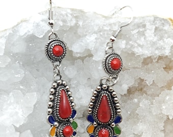 Boucles d'oreilles kabyles - Bijou amazigh – bijou berbère- bijou ethnique- Bijou kabyle