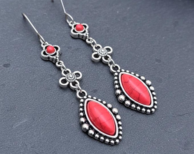 Boucles d'oreilles amazigh berbère femme - boucles d'oreilles berbère- ethnique- bijoux amazigh.
