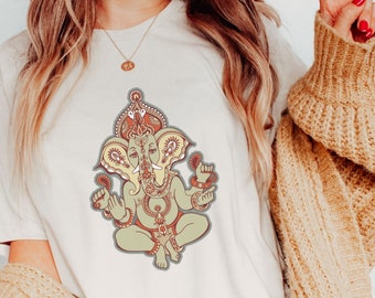 Ganesha Shirt, Indian God Tshirt, Good Energy Shirt, Oversized Shirt, Music Festival Tshirt, ALT Clothing, Festival Clothes, Zen Shirt