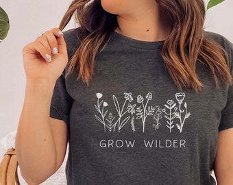 Botanical shirt, Wild Flower shirt, Plant Lovers Gift, Music Festival, Plant Lover Shirt, Gardening Shirt, Garden Shirt, Herbology Shirt