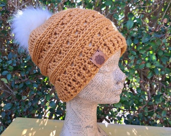 Soft Slouch Bobble Hat, Pompom Hat, Crochet Hat, Unisex Hat, Dreadlock Slouch Beanie Hat