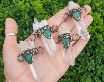 Large Quartz Pendant, Quartz Talisman pendants