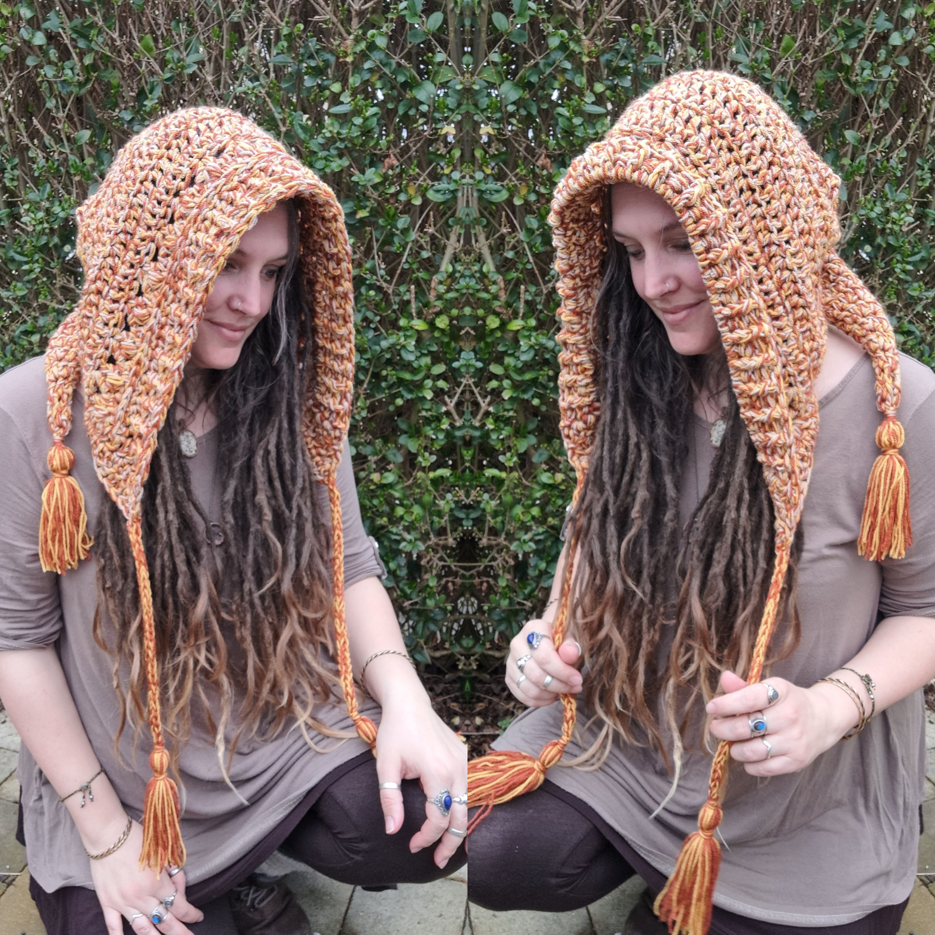 Crochet Pixie Festival Hood, Fairycore Hood, Pixiecore Hood ...