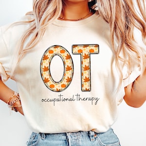 Occupational Therapist Halloween Shirt, Retro Halloween OT Shirt, Occupational Therapist Halloween Gift, Coquette Halloween OT Graphic Tee