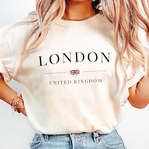 Camiseta Comfort London, Camisa da Inglaterra, Camiseta da Inglaterra de Londres, Presente de viagem para Londres, Moletom do Reino Unido, Camiseta gráfica de Londres para lembrança do Reino Unido