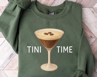 Espresso Martini-tröja, Tini Time-tröja, espresso-tröja, Espresso Martini Social Club-tröja, Martini-älskare-present, rolig födelsedagströja
