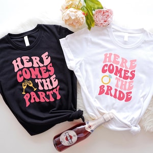 Custom Retro Bachelorette Shirts, Here Comes The Bride Shirt, Disco Bachelorette Party Tee, Bachelorette Party Team Shirts, Bridesmaid Gifts