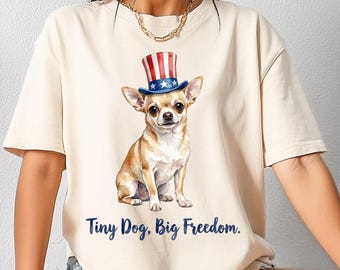 Breites Chihuahua-Shirt, 250 Jahre Freiheit T-Shirt, 4. Juli Hunde-T-Shirt, lustiges Freiheits-Outfit, 4