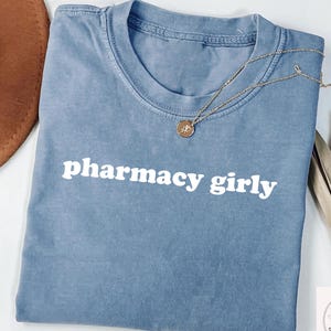 Comfort Pharmacy Girly Shirt, Pharmacy Worker Gift, Retro Pharmacist Tshirt, Pharmacy Student Tee, Funny Medical Healthcare Sweatshirt