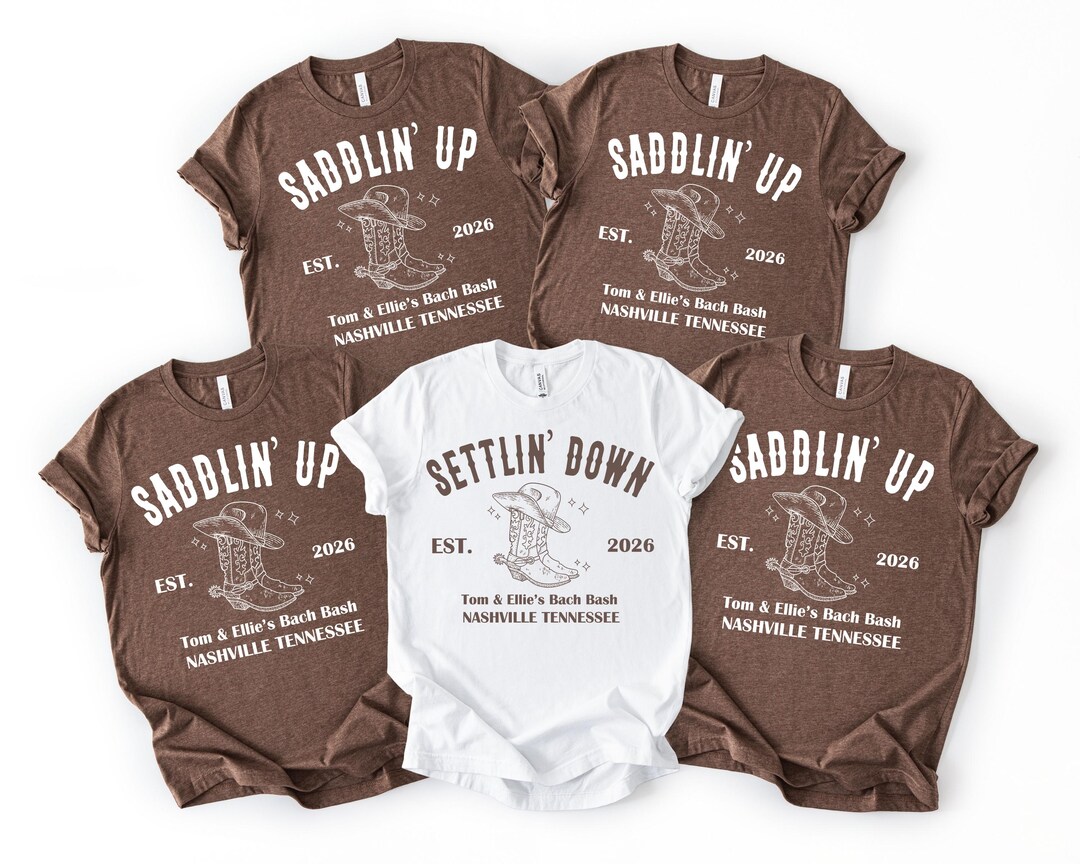 Settle Up Rodeo Custom Joint Bachelor and Bachelorette Party Shirt, Western Bach Trip ...