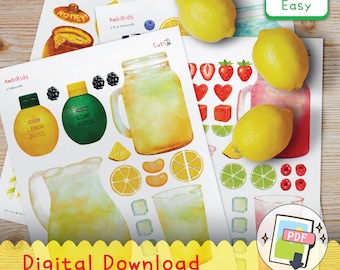 Lemonade Stand Pretend Play Set: Printable Kids Role Play (Digital PDF Download)