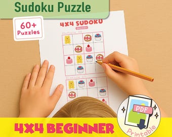 4x4 Sudoku Game for Kids (Ages 4-7) – Step-by-Step Confidence Builder (Digital PDF Download)