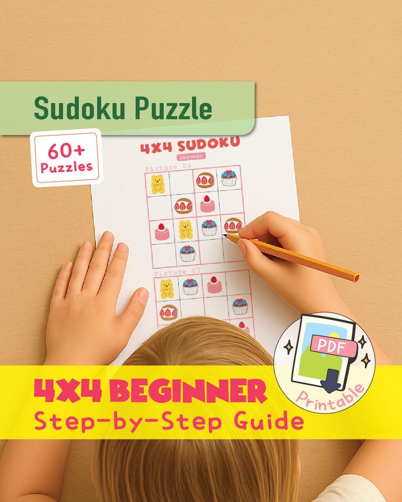4x4 Sudoku Game for Kids (ages 4-7) – Step-by-step Confidence Builder ...