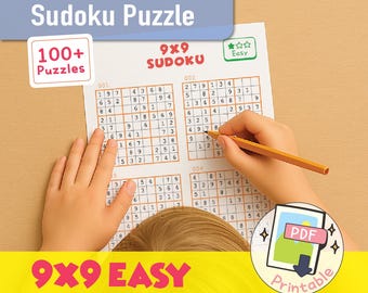 Lot de puzzles de sudoku faciles - 108 grilles 9 x 9 imprimables (téléchargement PDF)