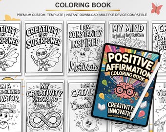 Kleurboek Positieve Affirmatie: Mindfulness Art Therapy (pdf-download)
