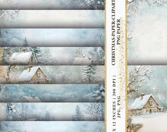 Vintage Christmas Junk Journal Paper: Festive Ephemera Kit (Digital Download PDF/PNG Files)