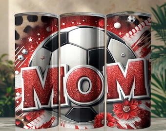 Soccer Tumbler Wrap PNG: 20oz Skinny Sublimation Design (Digital Download)