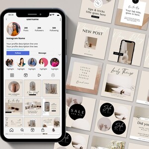 Business Instagram Post Template Bundle | Editable Canva Social Media Templates for Entrepreneurs, Coaches & Small Businesses