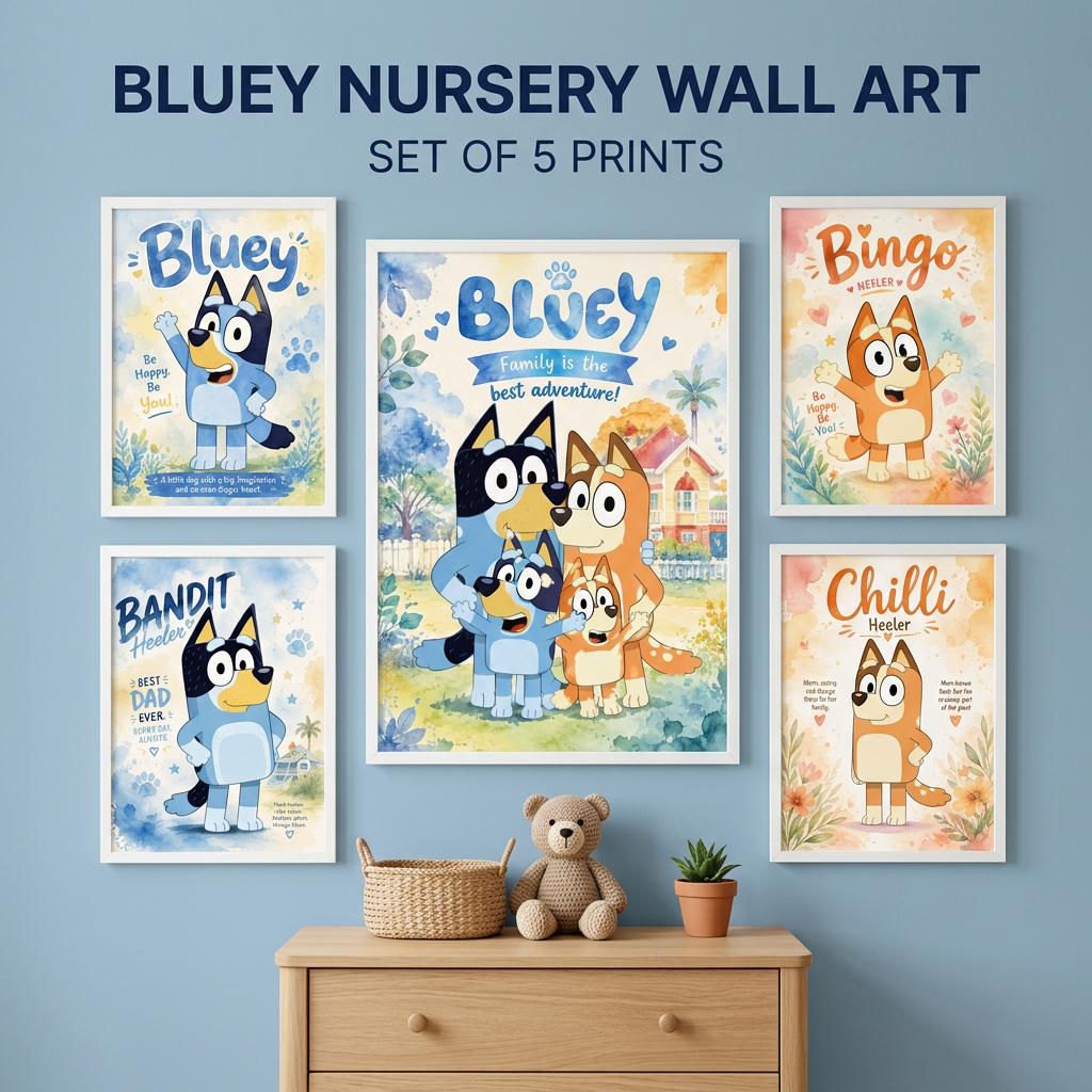 Bluey poster - Etsy 日本