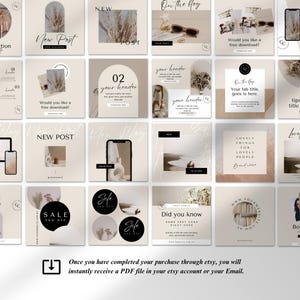 Business Instagram Post Template Bundle | Editable Canva Social Media Templates for Entrepreneurs, Coaches & Small Businesses