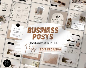Instagram Post Template Bundle: Canva Social Media for Business (Digital Download)
