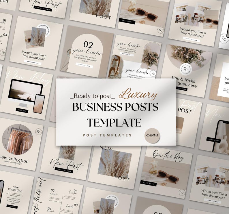 Business Instagram Post Template Bundle | Editable Canva Social Media Templates for Entrepreneurs, Coaches & Small Businesses