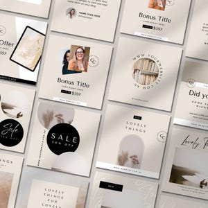 Business Instagram Post Template Bundle | Editable Canva Social Media Templates for Entrepreneurs, Coaches & Small Businesses