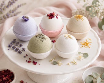 Essential Oil Bath Bomb Discovery Set | 5 Mini Botanical Fizzers | Gift Set