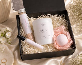 Soft Night Ritual Box | Candle, Mist, Bath Salt and Bath Bomb Gift