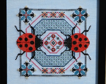 Dance of the Ladybugs PDF Cross Stitch