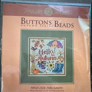 Mill Hill Autumn Floral Pumpkin MH14-2125 Cross Stitch Kit