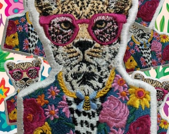Funky Leopard Hat Patch