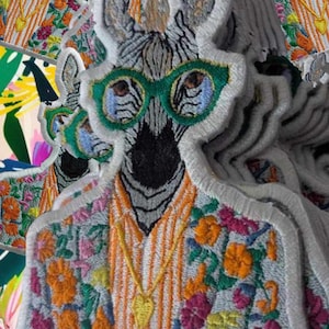 Funky Zebra Hat Patch