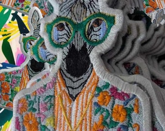 Funky Zebra Hat Patch
