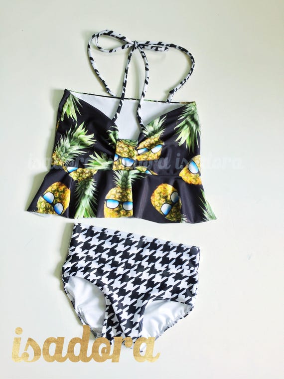 girls pineapple bathing suit