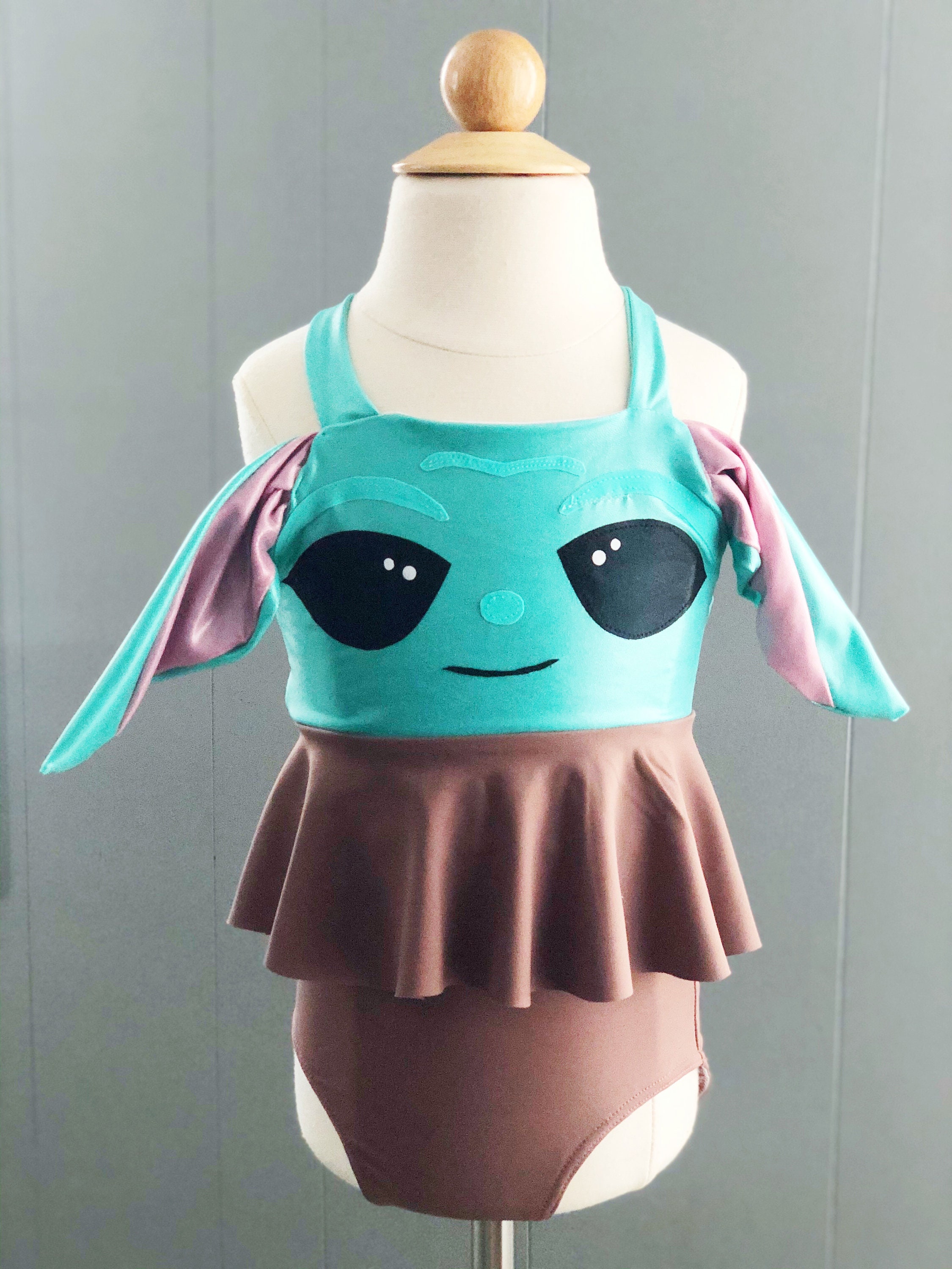 Girls Baby Yoda Swimsuit Bathing Suit Etsy New Zealand