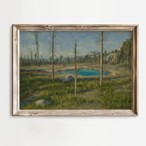 Poster de peinture à l'huile RDR2 de Cotorra Springs | Art de la carte d'Ambarino | Art mural Sources de Cotorra | Red Dead Redemption 2 | Cadeau pour joueur | Paysage RDR2