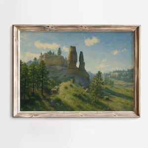 Póster de pintura al óleo de Caliban's Seat de RDR2 / Arte del mapa de New Hanover / Arte mural de Caliban's Seat / Red Dead Redemption 2 / Regalo para jugadores / Naturaleza de RDR2