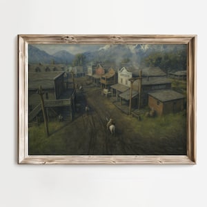 Póster de pintura al óleo de San Valentín de RDR2 / Mapa de New Hanover / Arte mural de San Valentín / Red Dead Redemption 2 / Regalo para jugadores / Paisaje natural de RDR2