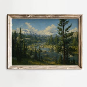 Póster de pintura al óleo del Bosque de Cumberland (RDR2) / Mapa de New Hanover / Arte mural del Bosque de Cumberland / Naturaleza de Red Dead Redemption 2 / Regalo para jugadores