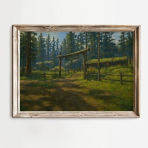 Póster de pintura al óleo de Manzanita Post RDR2 / Arte del mapa de West Elizabeth / Arte mural de Manzanita Post / Red Dead Redemption 2 / Regalo para jugadores / Naturaleza de RDR