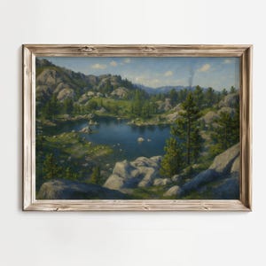 Póster de pintura al óleo de O'Creagh's Run (RDR2) / Mapa de Ambarino / Arte mural de O'Creagh's Run / Red Dead Redemption 2 / Regalo para jugadores / Paisaje de RDR2
