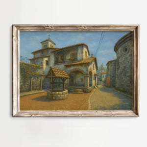 Inferno CT Spawn Landscape Oil Painting CS2 | CSGO Merch | CS2 Gaming Poster | Counter Strike Art | Gamer Gift | Inferno Map