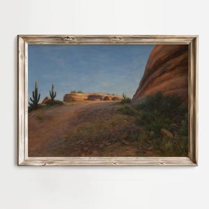Peinture à l'huile RDR2 de Rio del Lobo | Art de la carte de New Austin | Art mural rupestre Rio del Lobo | Red Dead Redemption 2 Nature | Cadeau pour joueur