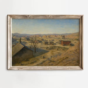Póster de pintura al óleo de Tumbleweed RDR2 / Nuevo mapa de Austin / Arte mural de Tumbleweed / Red Dead Redemption 2 / Regalo para gamers / Naturaleza desértica de RDR2
