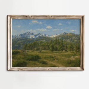 Póster de pintura al óleo del Bosque de Cumberland (RDR2) / Mapa de New Hanover / Arte mural del Bosque de Cumberland / Naturaleza de Red Dead Redemption 2 / Regalo para jugadores