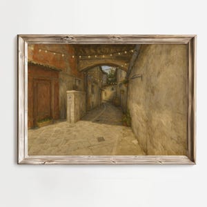 Inferno Banana Landscape Oil Painting CS2 | CSGO Merch | Counter-strike 2 | CS2 Gaming Poster | Counter Strike Art | Gamer Gift Inferno Map