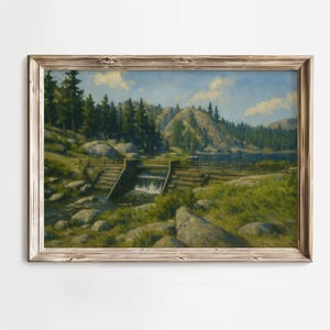 Póster de pintura al óleo de Owanjila RDR2 / Arte del mapa de West Elizabeth / Arte mural de Owanjila / Red Dead Redemption 2 / Regalo para jugadores / Paisaje natural de RDR2