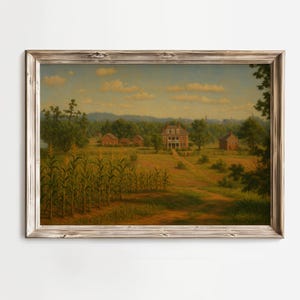 Póster de pintura al óleo de Caliga Hall de RDR2 / Arte del mapa de Lemoyne / Arte mural de Caliga Hall / Red Dead Redemption 2 / Regalo para jugadores / Paisaje natural de RDR2