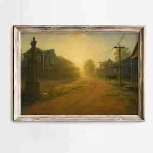 Póster de pintura al óleo de Rhodes RDR2 / Mapa de Lemoyne / Arte mural de Rhodes / Red Dead Redemption 2 / Regalo para gamers / Paisaje natural de RDR2